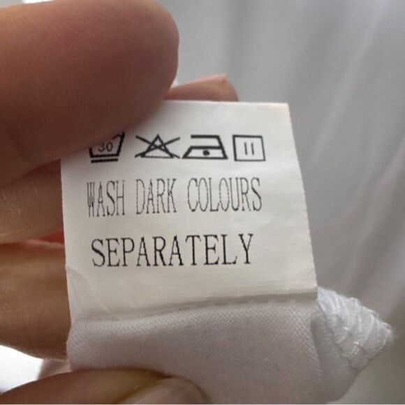 Mens White Long Sleeve Henley Shirt With Pocket 65% Cotton 35% Polyester - Picture 6 of 6